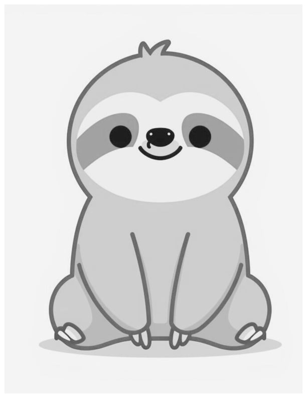 Printable sloth coloring page for kids, classrooms, homeschool, and calm-down activities
