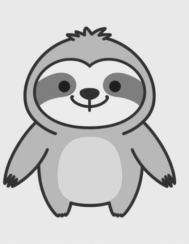 Printable sloth coloring page for kids, classrooms, homeschool, and calm-down activities