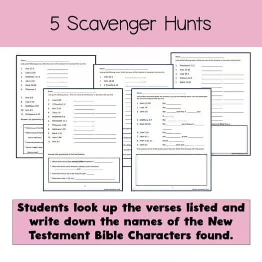 Bible Scavenger Hunt for New Testament Characters