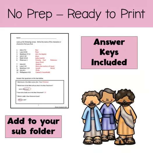 Bible Scavenger Hunt for New Testament Characters