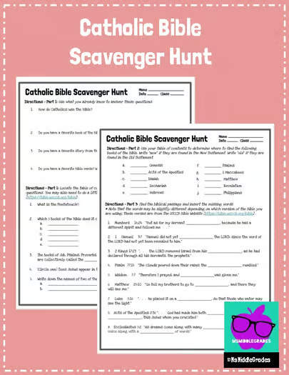 Catholic Bible Scavenger Hunt