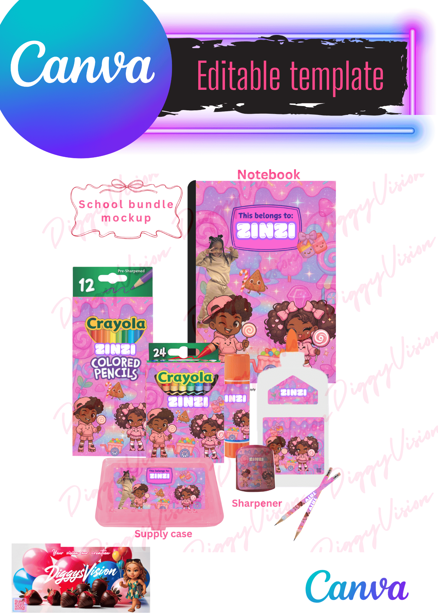 Candy World School Supply Bundle - Payhip