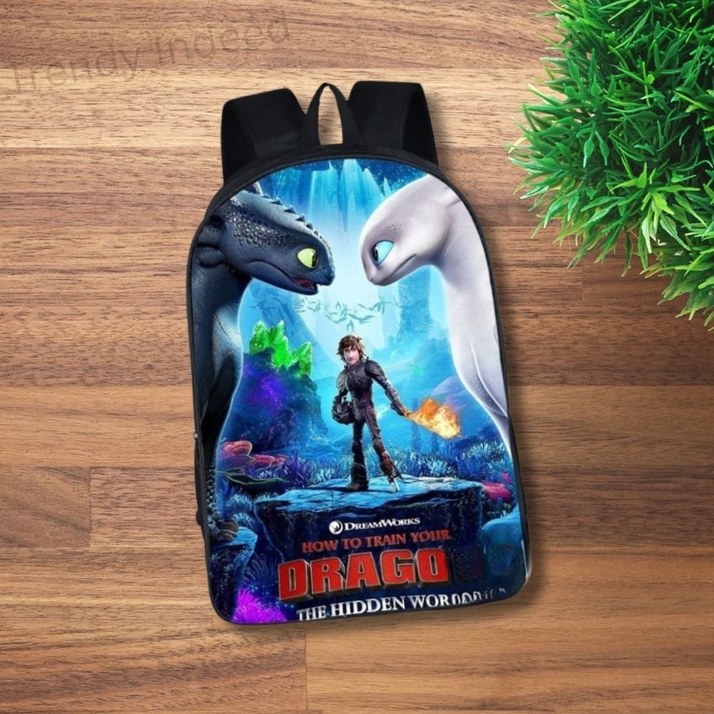 Cartoon dragon inspired school backpack for kids breathable and lightweight