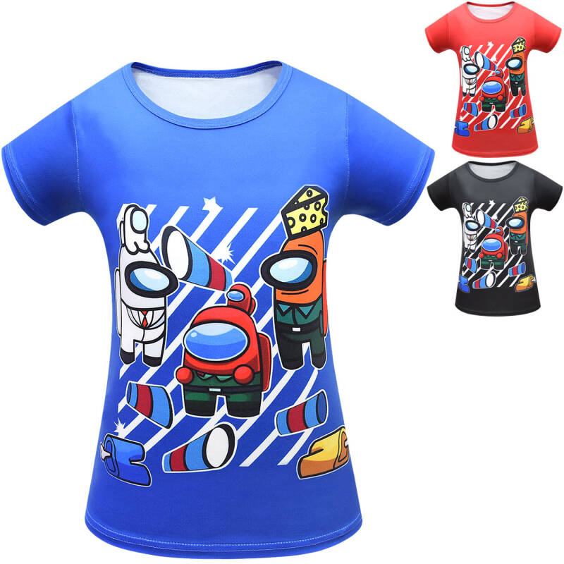 Cartoon game inspired kids T-shirt in soft milk silk fabric