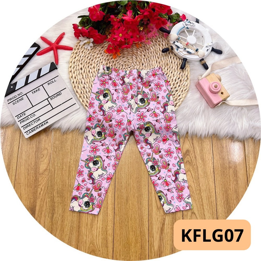 Breathable dri-fit leggings for girls with cute character prints