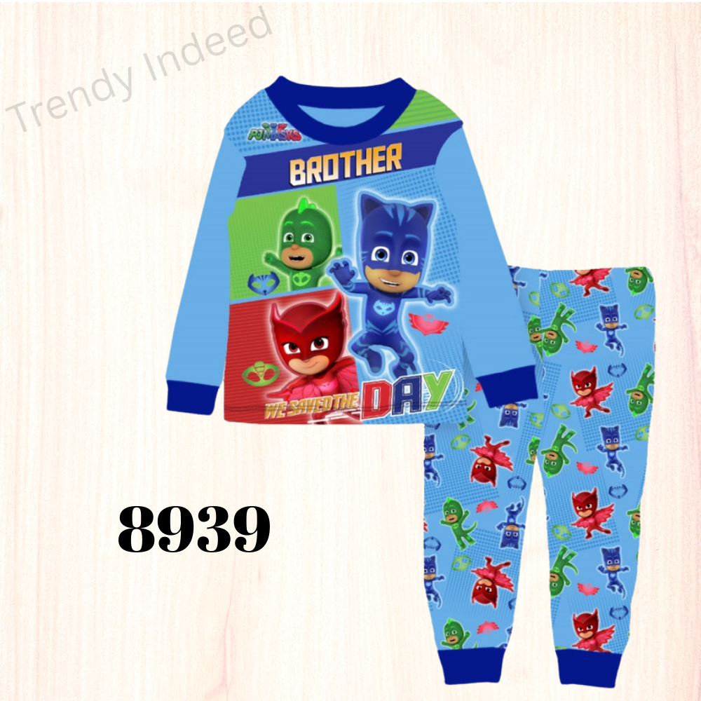 Comfortable kids pajamas with fun cartoon character style prints