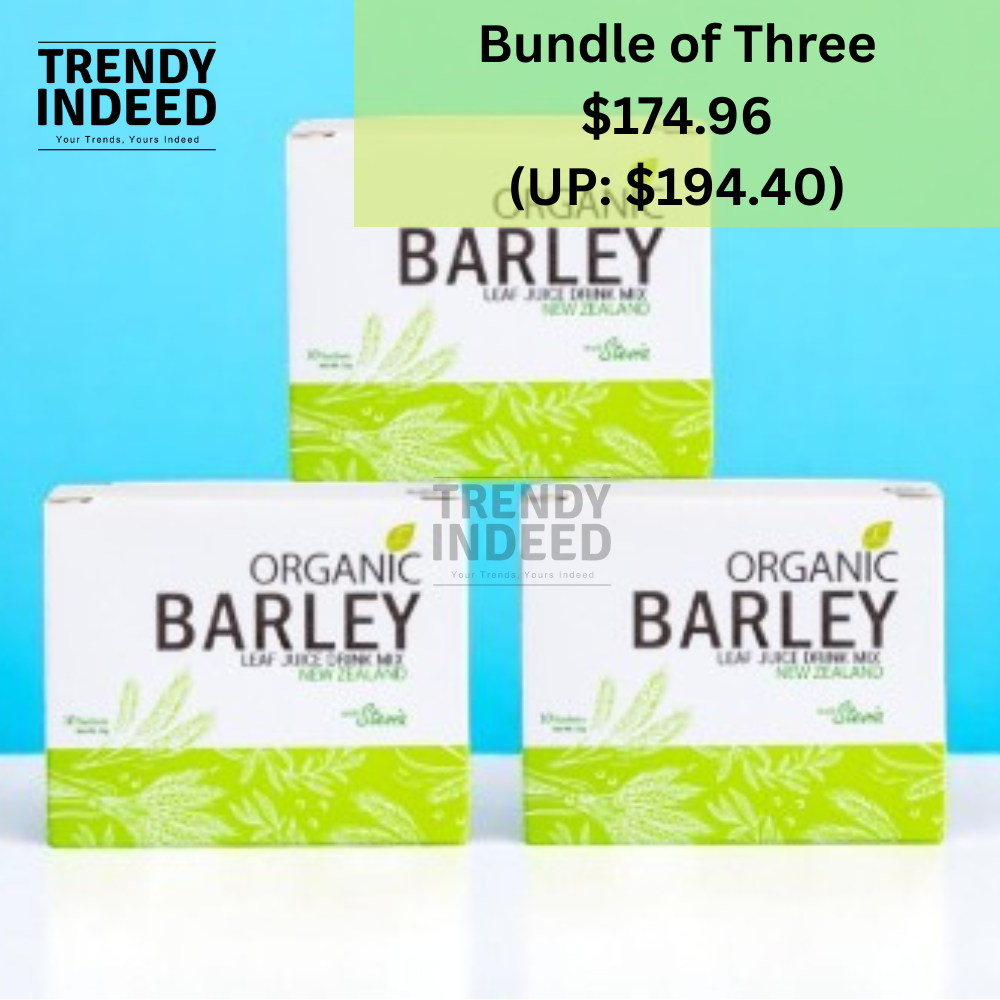 Organic barley juice from New Zealand in convenient sachets