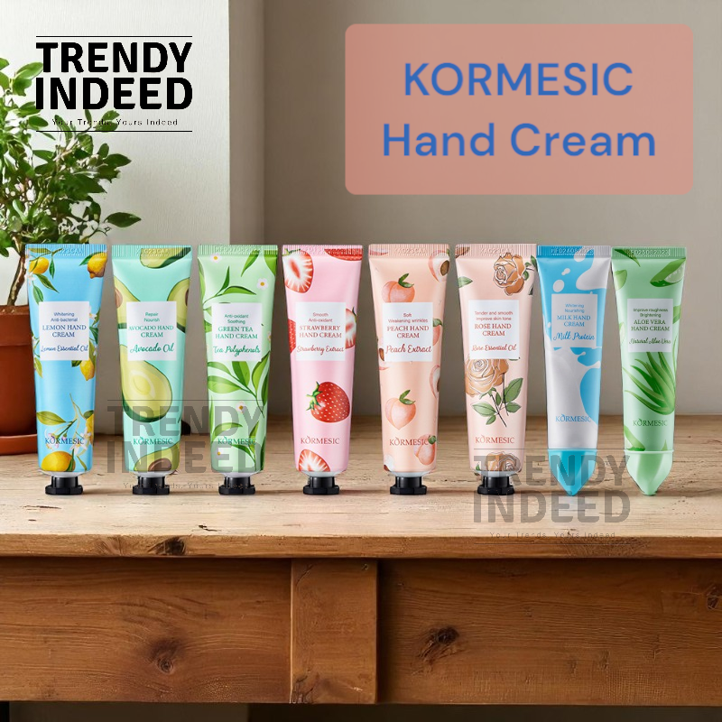 Kormesic hand cream bundle of 5 with rose peach aloe and milk