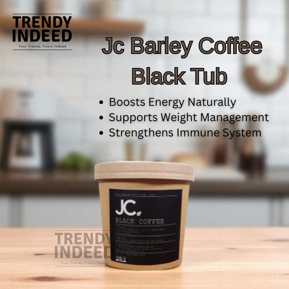 Barley and black coffee drink mix in 253.5g tub