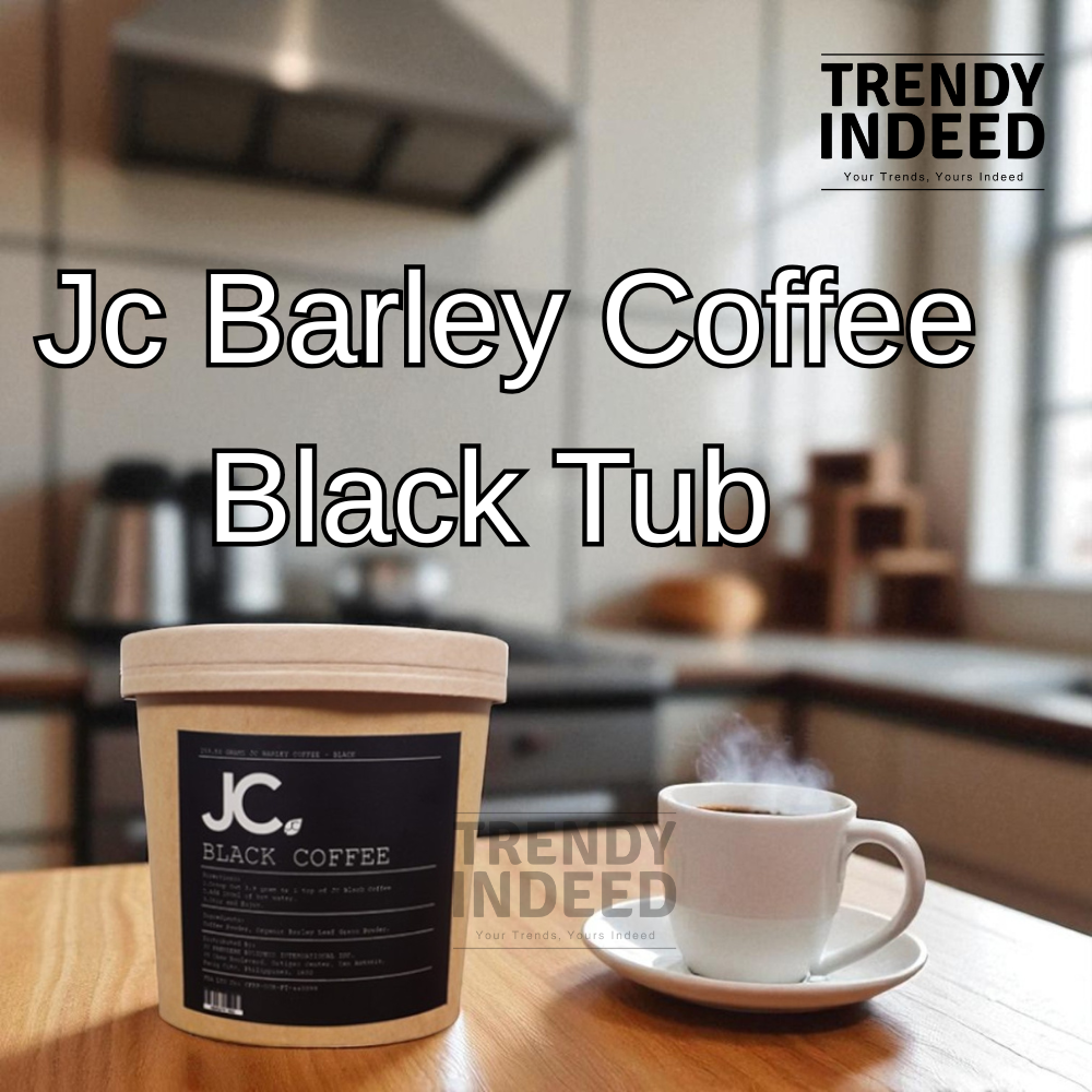 JC barley coffee black tub organic barley and coffee blend