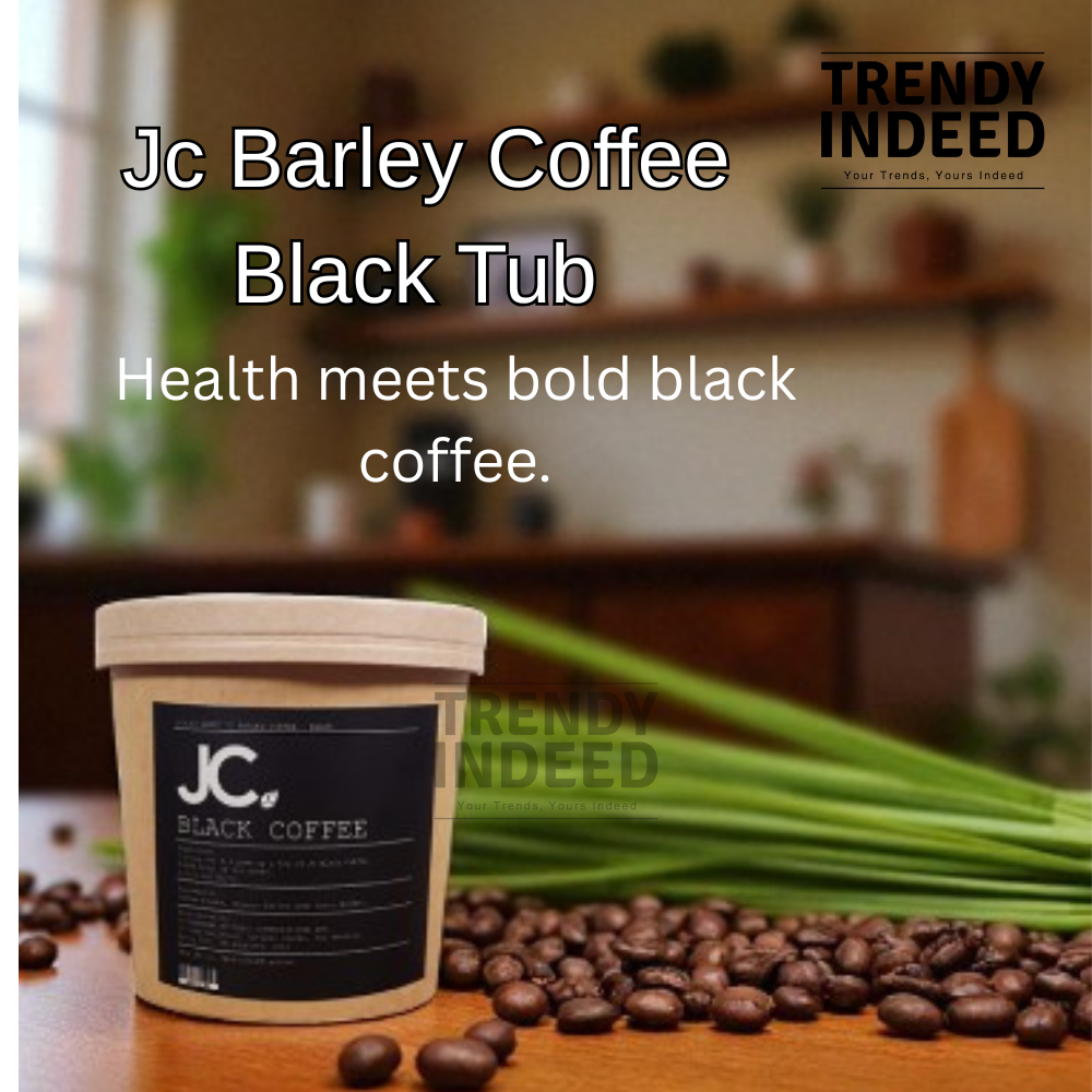 Organic barley and coffee powder drink mix tub