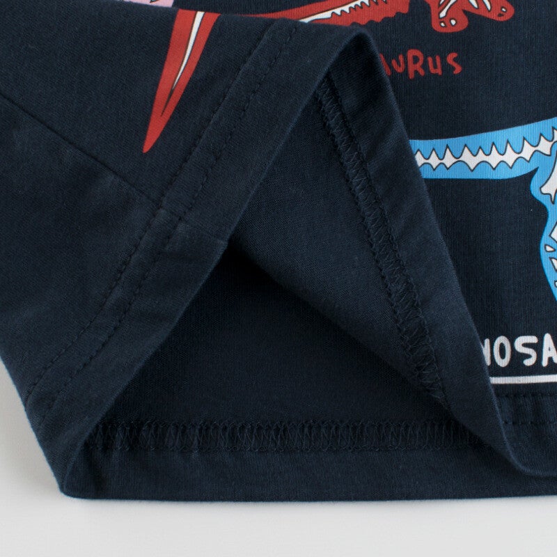 Breathable cotton kids T-shirt with dinosaur theme