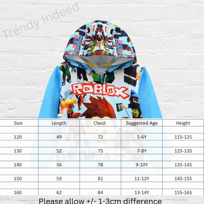 Kids casual hoodie with playful block game theme