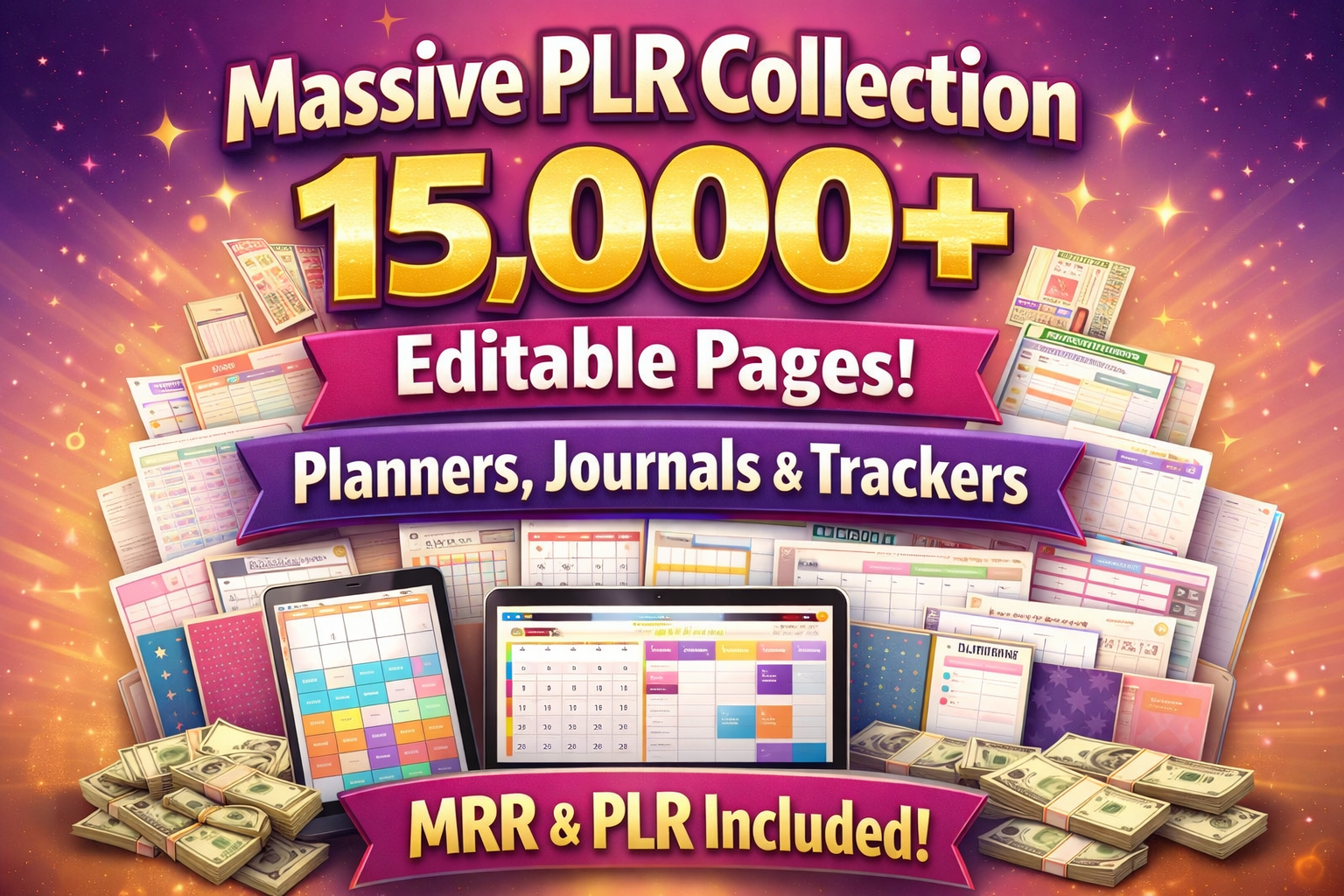 Massive PLR Collection: 15,000 Editable Pages of Planners, Journals ...