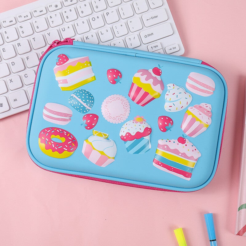 Cartoon-themed kids pencil case with spacious storage