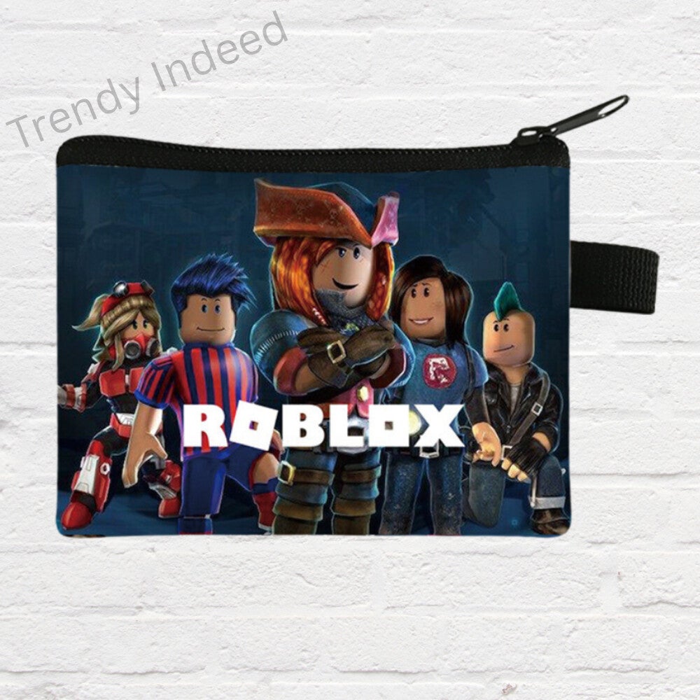 Game-style boys wallet with zipper and card slots