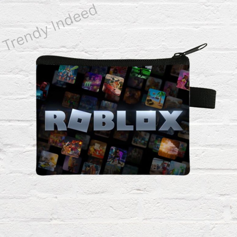 Kids gaming-themed wallet with zipper coin pocket