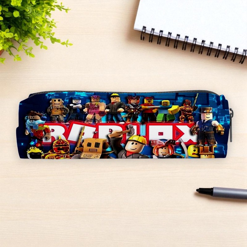 Durable student pencil bag with block-style design