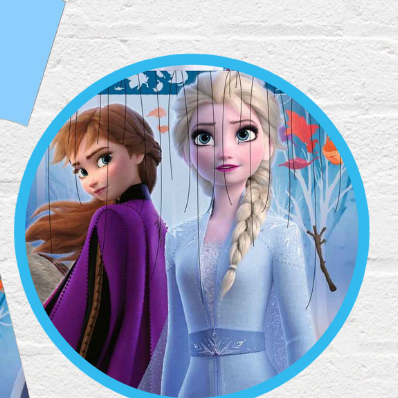 Cute girls cotton blend dress with snow princess theme