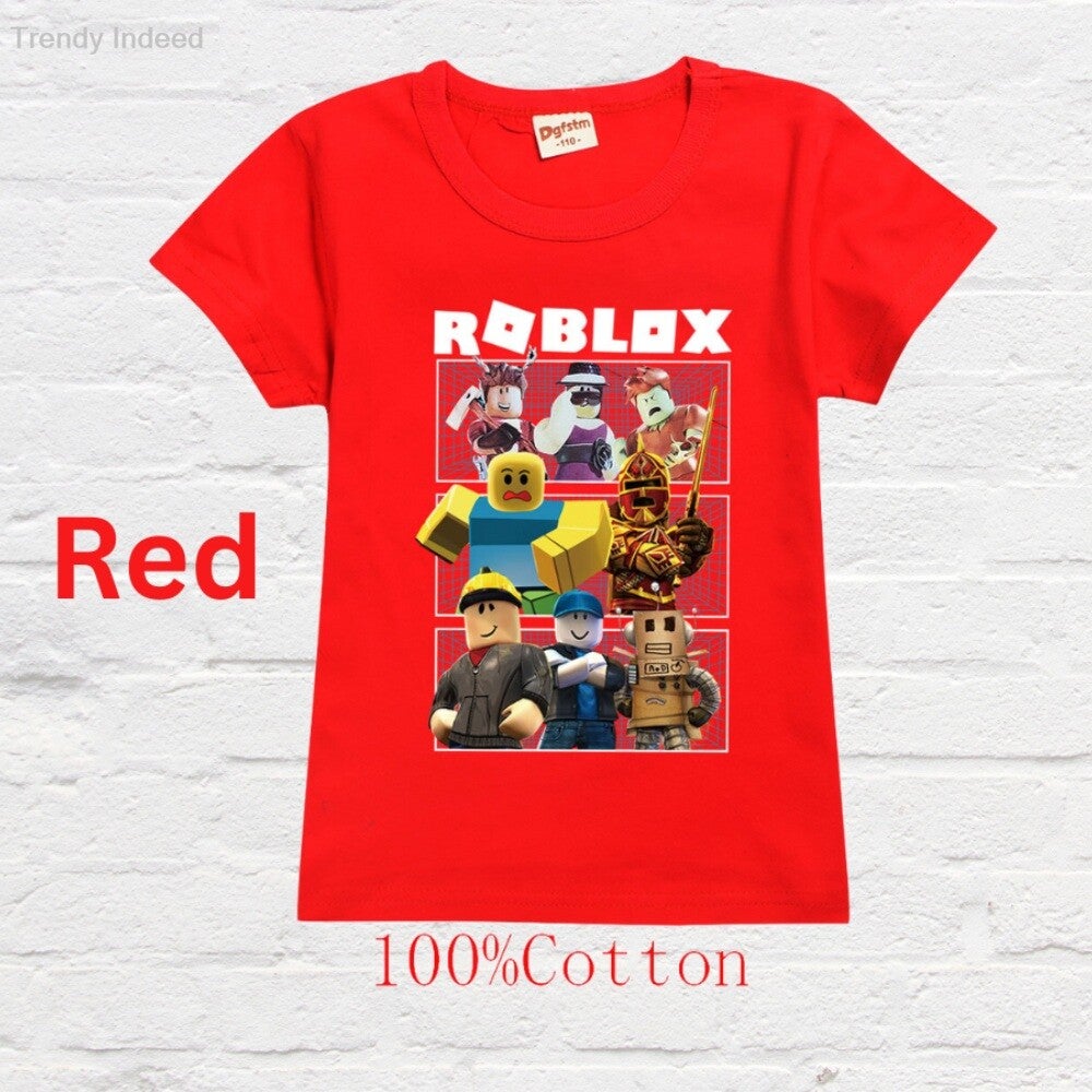 Soft cotton kids T-shirt with colorful block game design