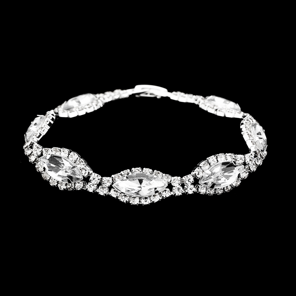 Diamond crystal bracelet for women elegant wrist jewelry