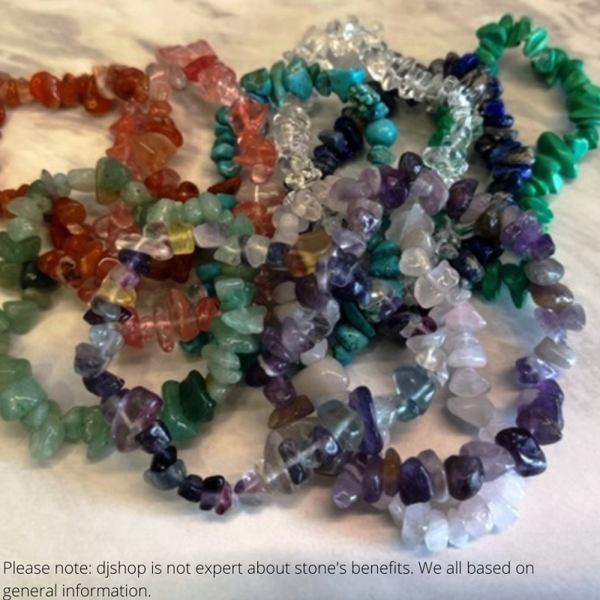Boho chic gemstone bracelet with natural irregular stones