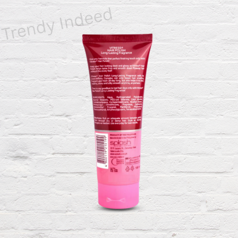 Hair polish with UV protection and strengthening care