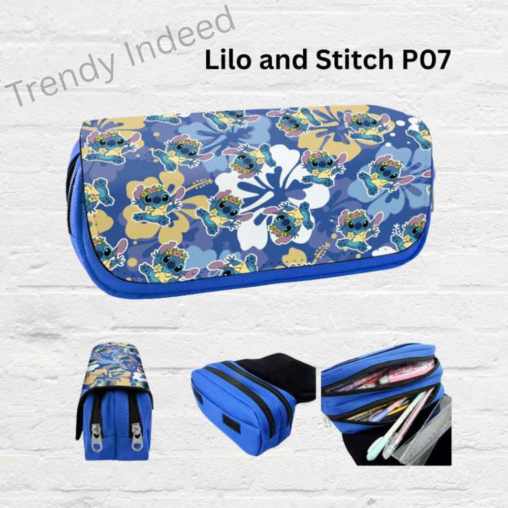 Stitch inspired pencil case organizer fun school pouch