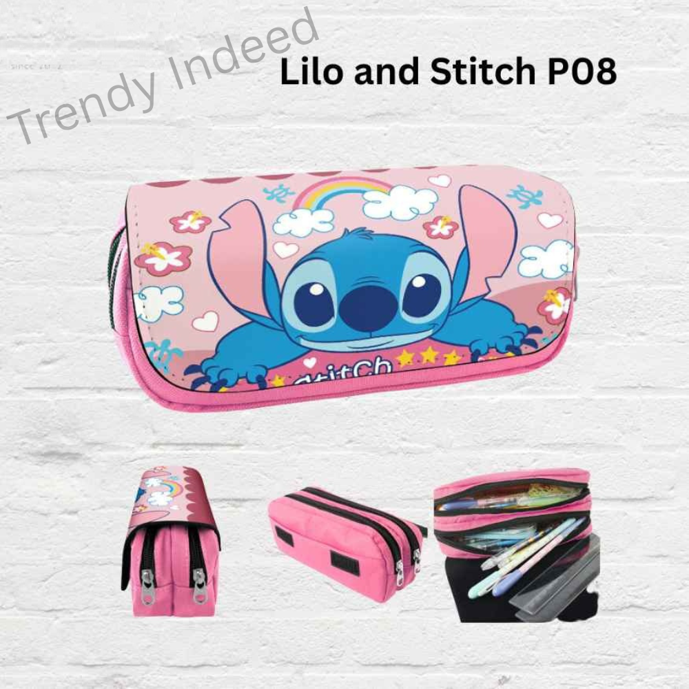 Cute cartoon Stitch pencil case for kids and anime fans