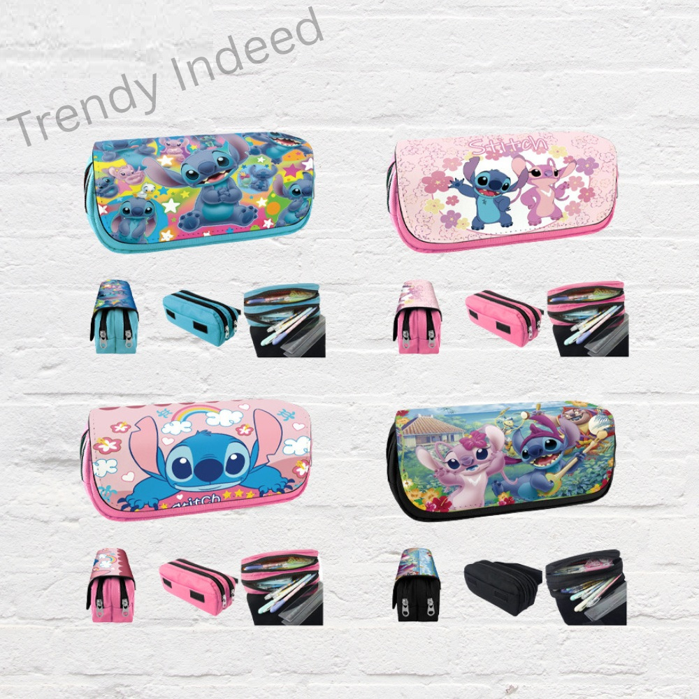 Stitch style pencil case fun and functional pouch for kids and fans