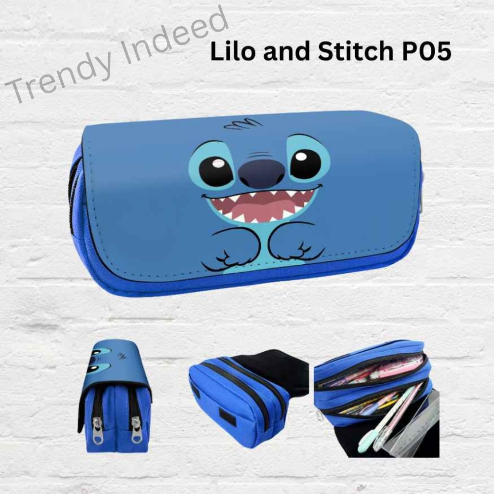 Lilo and Stitch style pencil case cute storage pouch for students