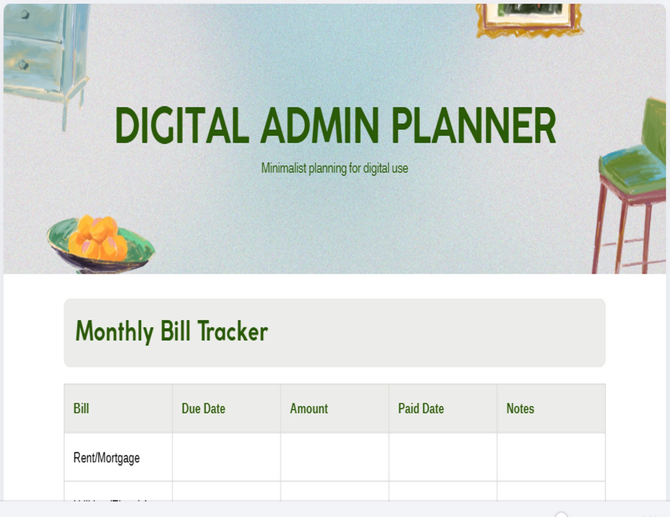 Digital Admin Organizer - Payhip