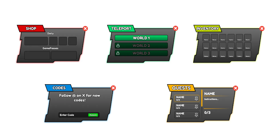 Modern UI Pack Roblox Clean GUI Templates For Games Modern UI Pack Roblox Clean GUI Templates For Games