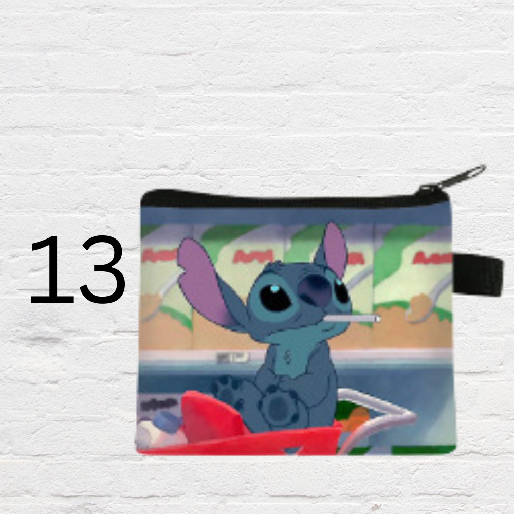 Cute cartoon-style mini purse for coins and cards