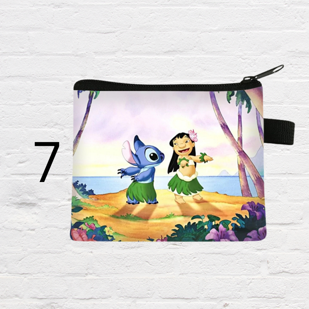 Small kids coin wallet with playful alien theme