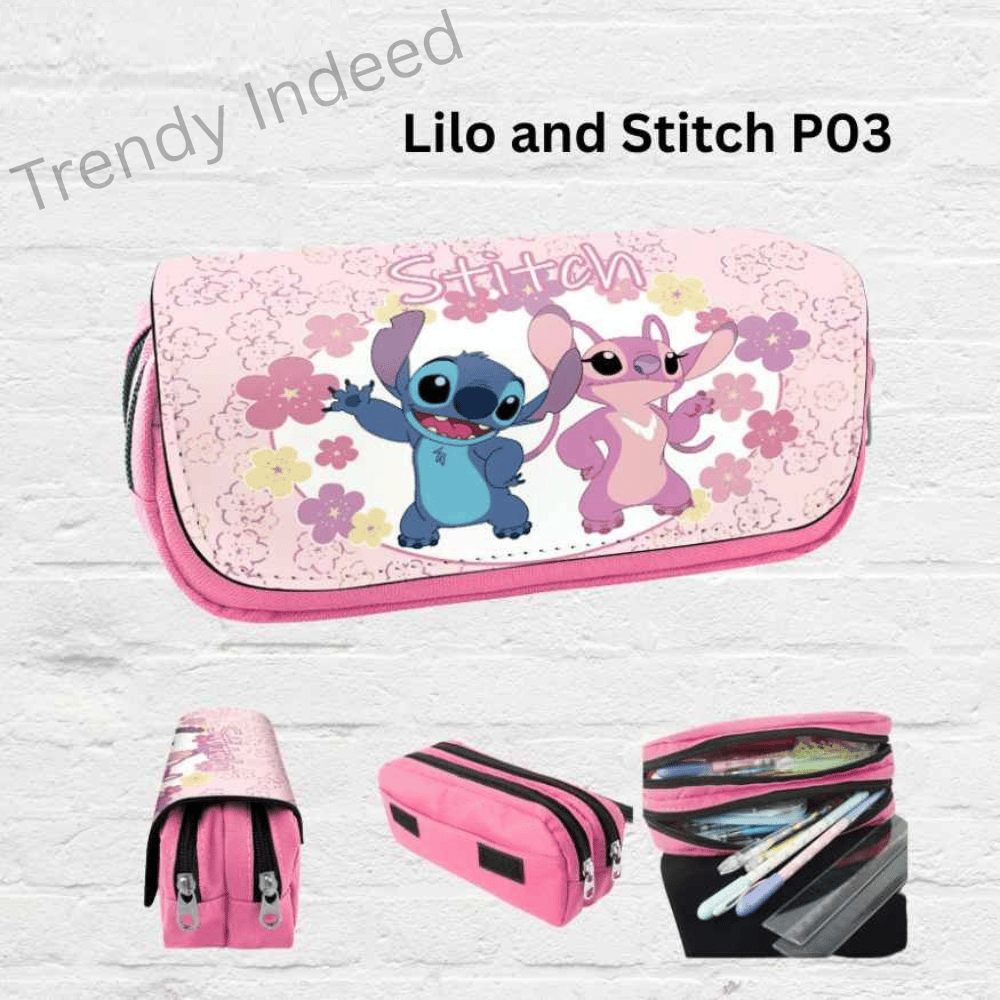Cute blue alien style pencil case for kids and fans
