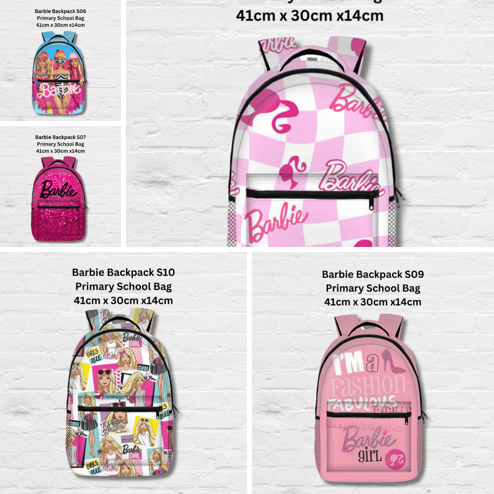 Girls school backpack with trendy fashion doll style design