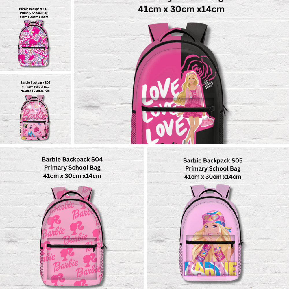 Cute girls primary school bag with stylish pink theme