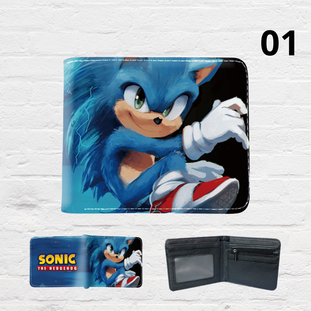 Kids cartoon character style short wallet with zipper