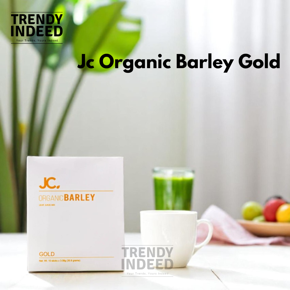 Organic barley gold powder in convenient drink form