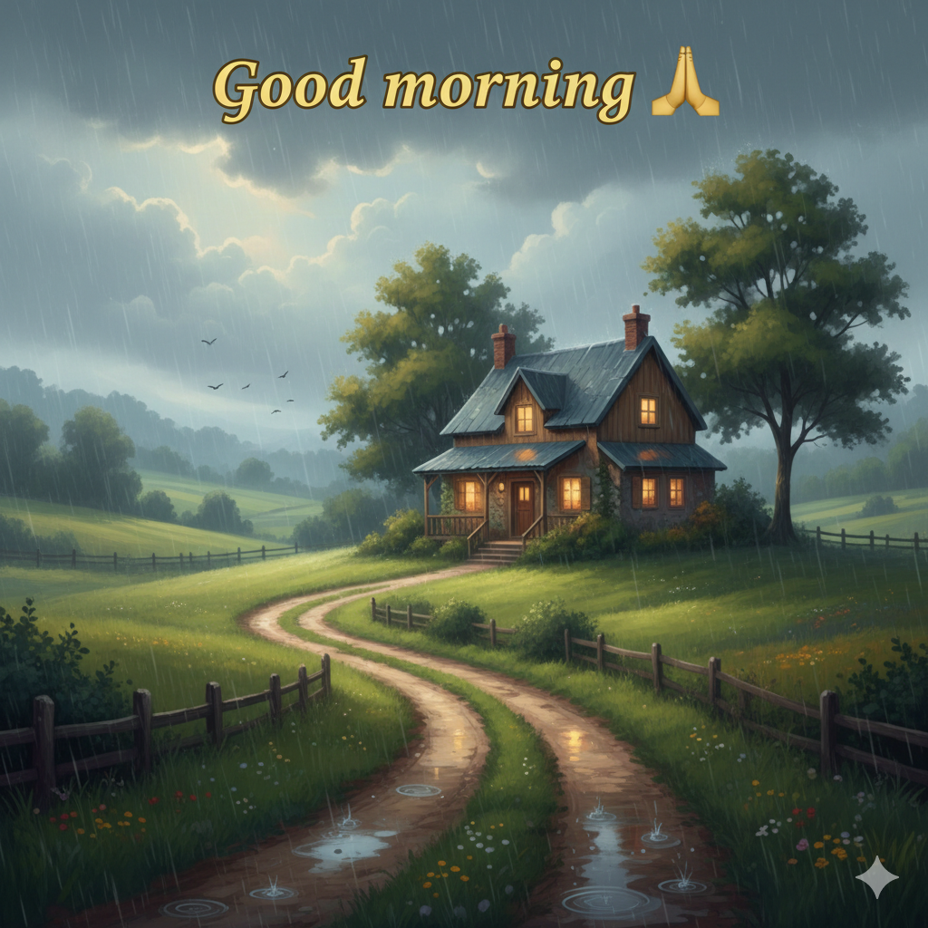 A serene rainy good morning scene - Payhip