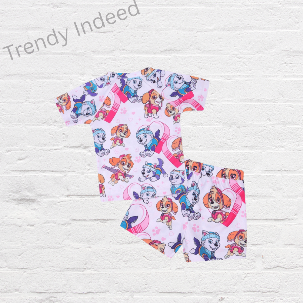 Kids fun puppy-themed swimsuit with cute cartoon design