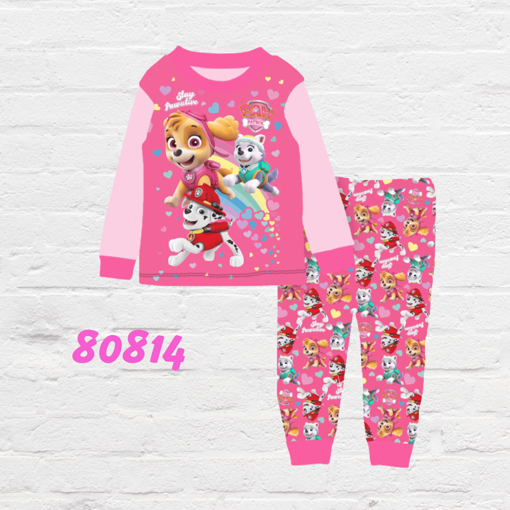 Boys and girls cartoon-themed pajamas ages 3–8