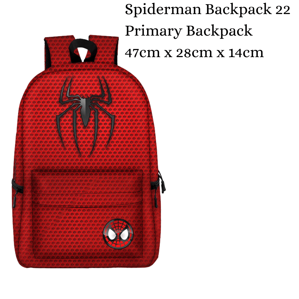 Children’s hero-themed school bag with colorful print
