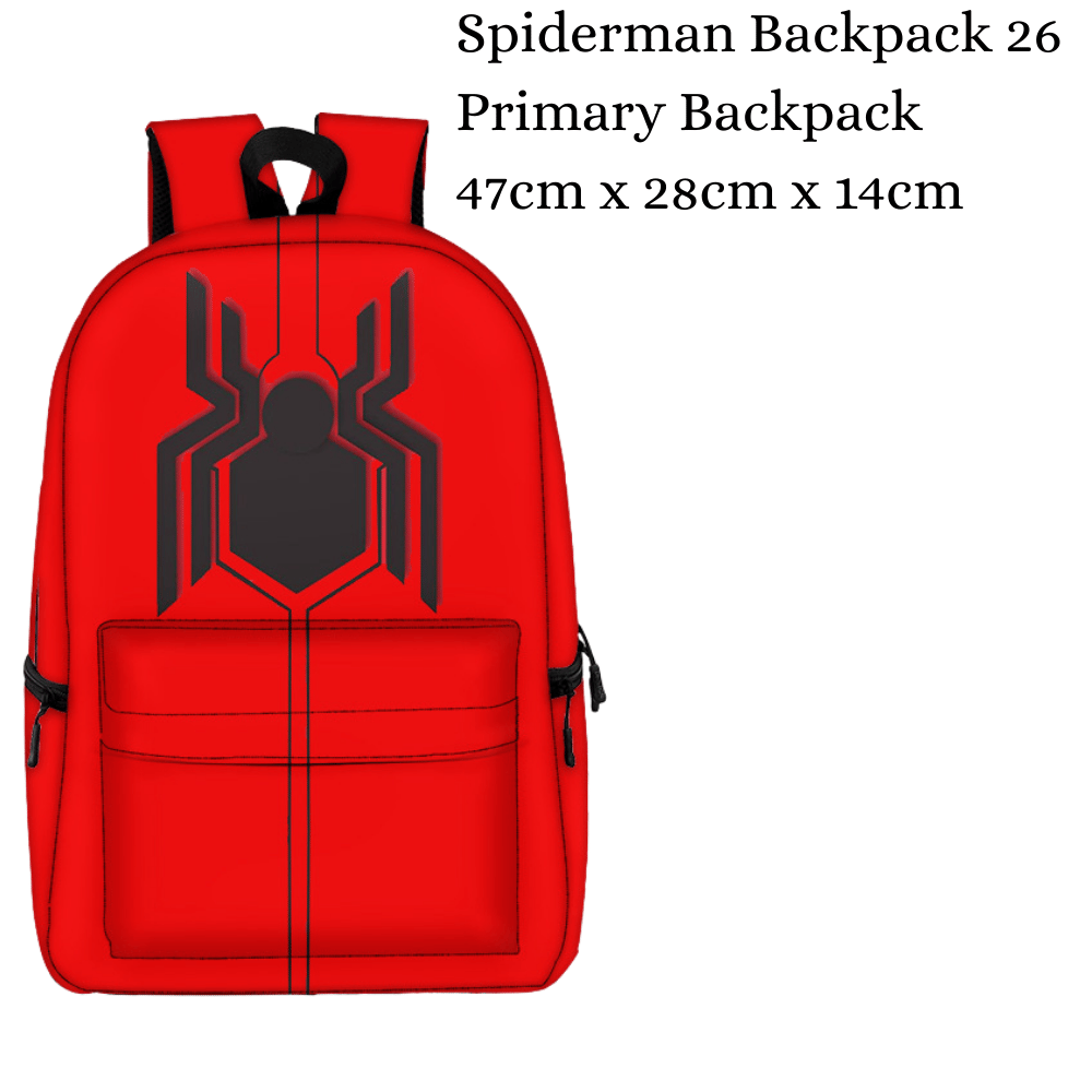 Kids school backpack with cool hero-themed graphics