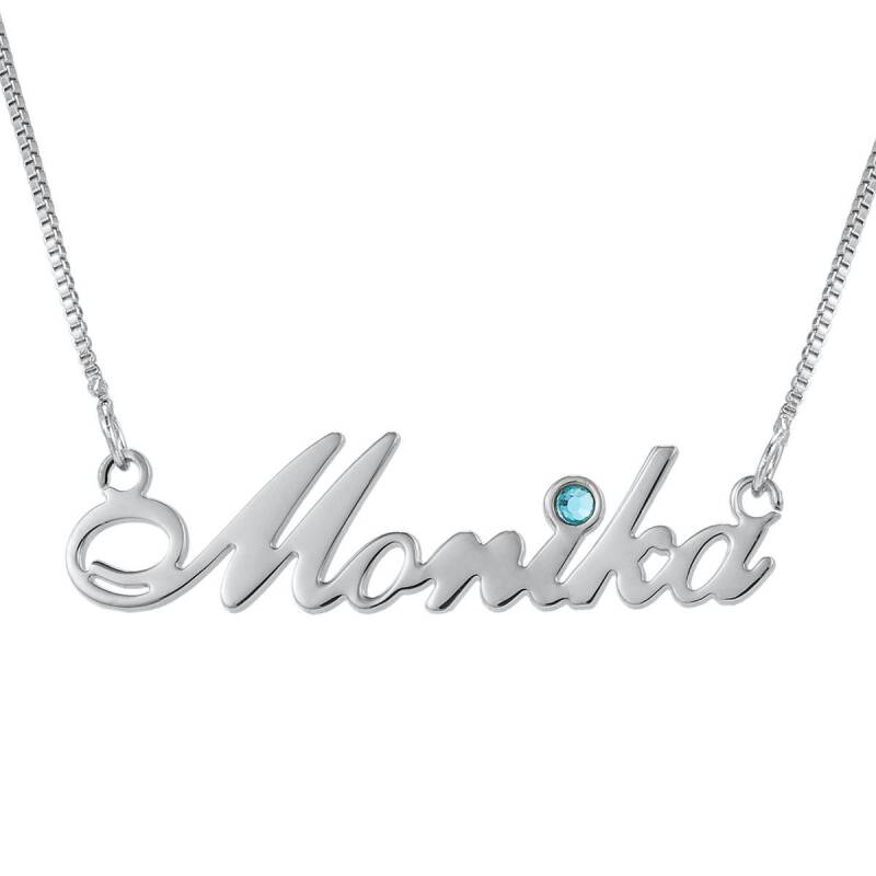 Custom name necklace with stylish script design