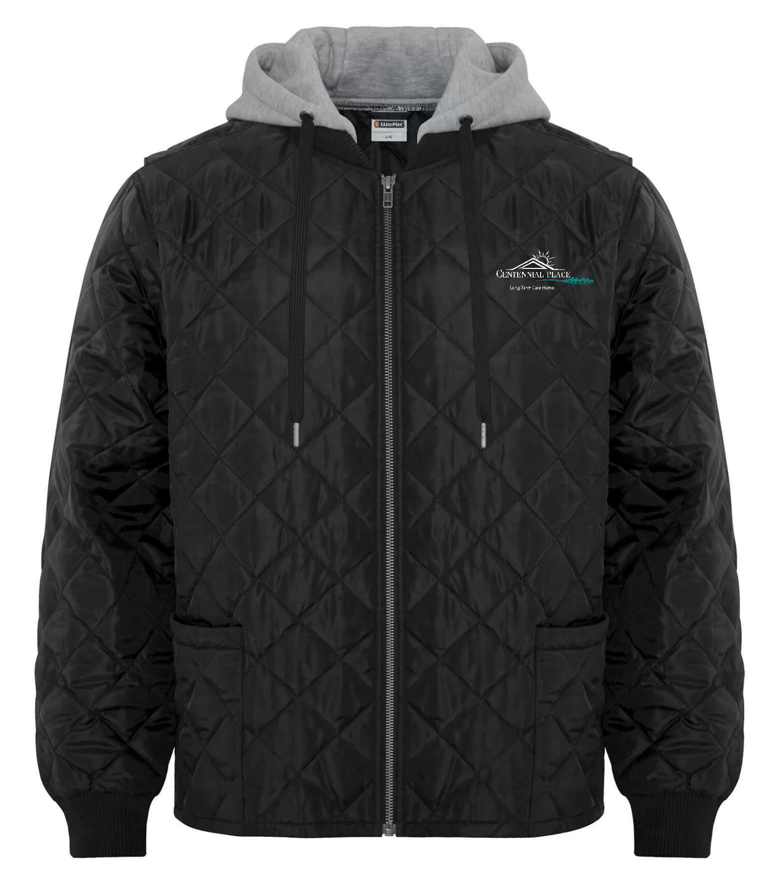 Black Hooded Centennial Place Quilted Freezer Jacket - Payhip