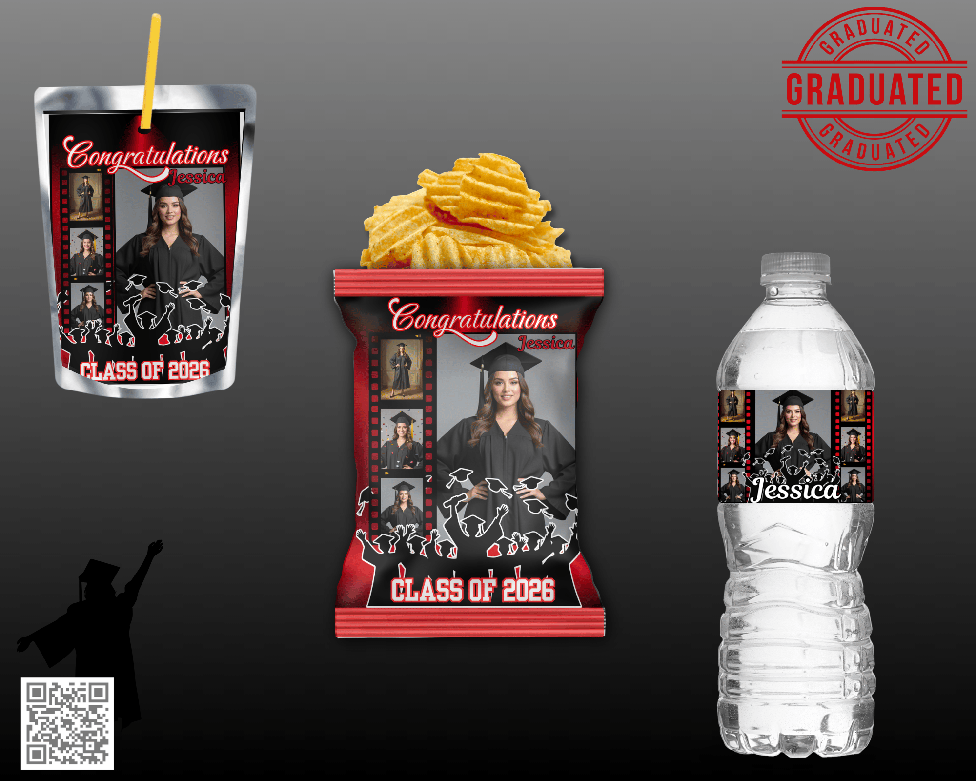 Red & Black Grad Photo Bundle - Payhip