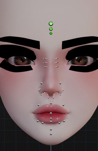 Sugar Bear! Piercing Set For the persephone head!