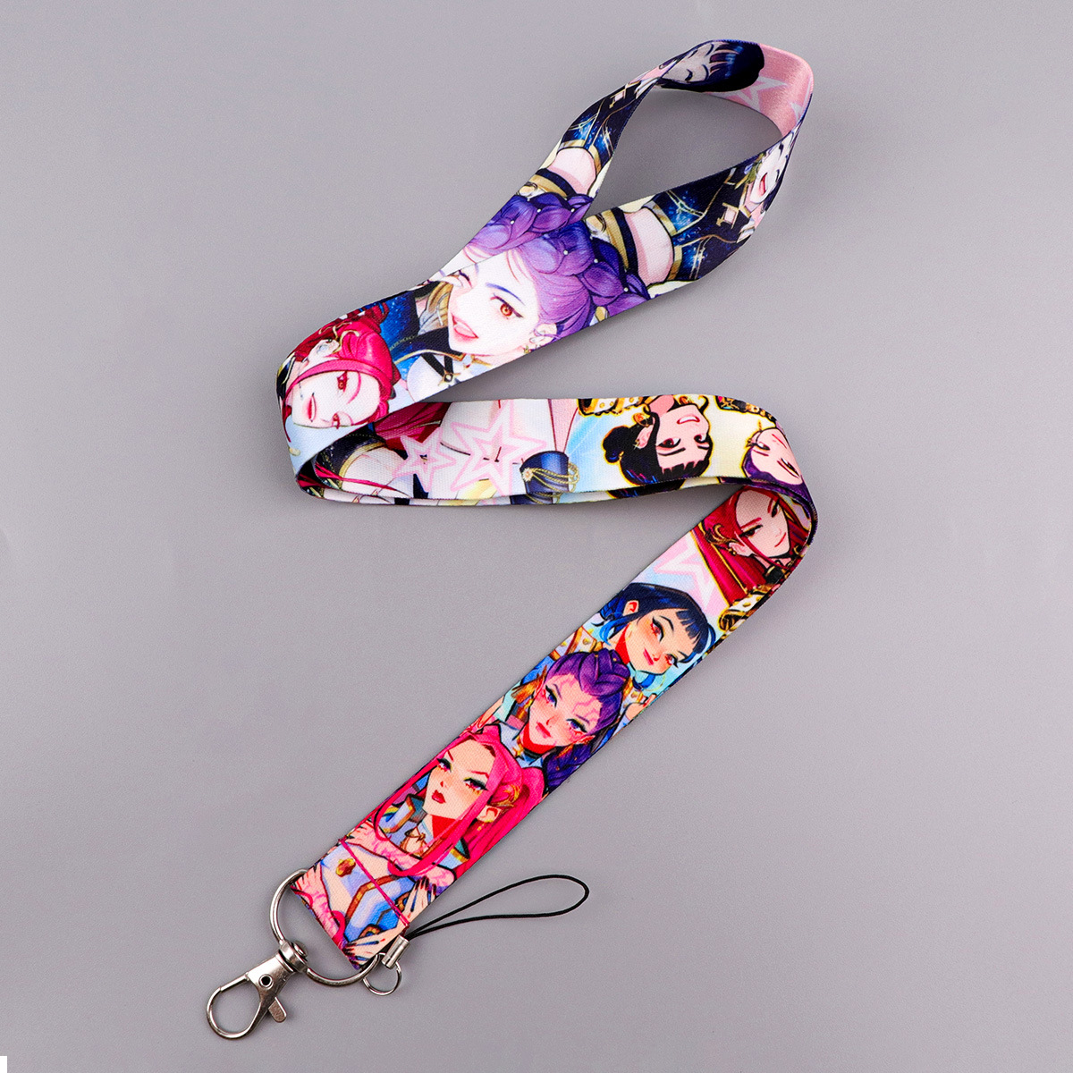 Kpop demon hunters card holder lanyard for school use